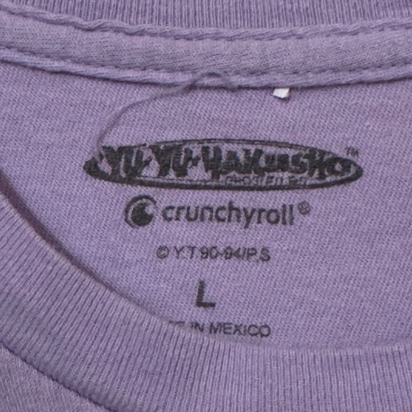 Retro Purple Yu Yu Hakusho Graphic Anime Men’s L T-Shirt MINTY - Picture 4 of 4